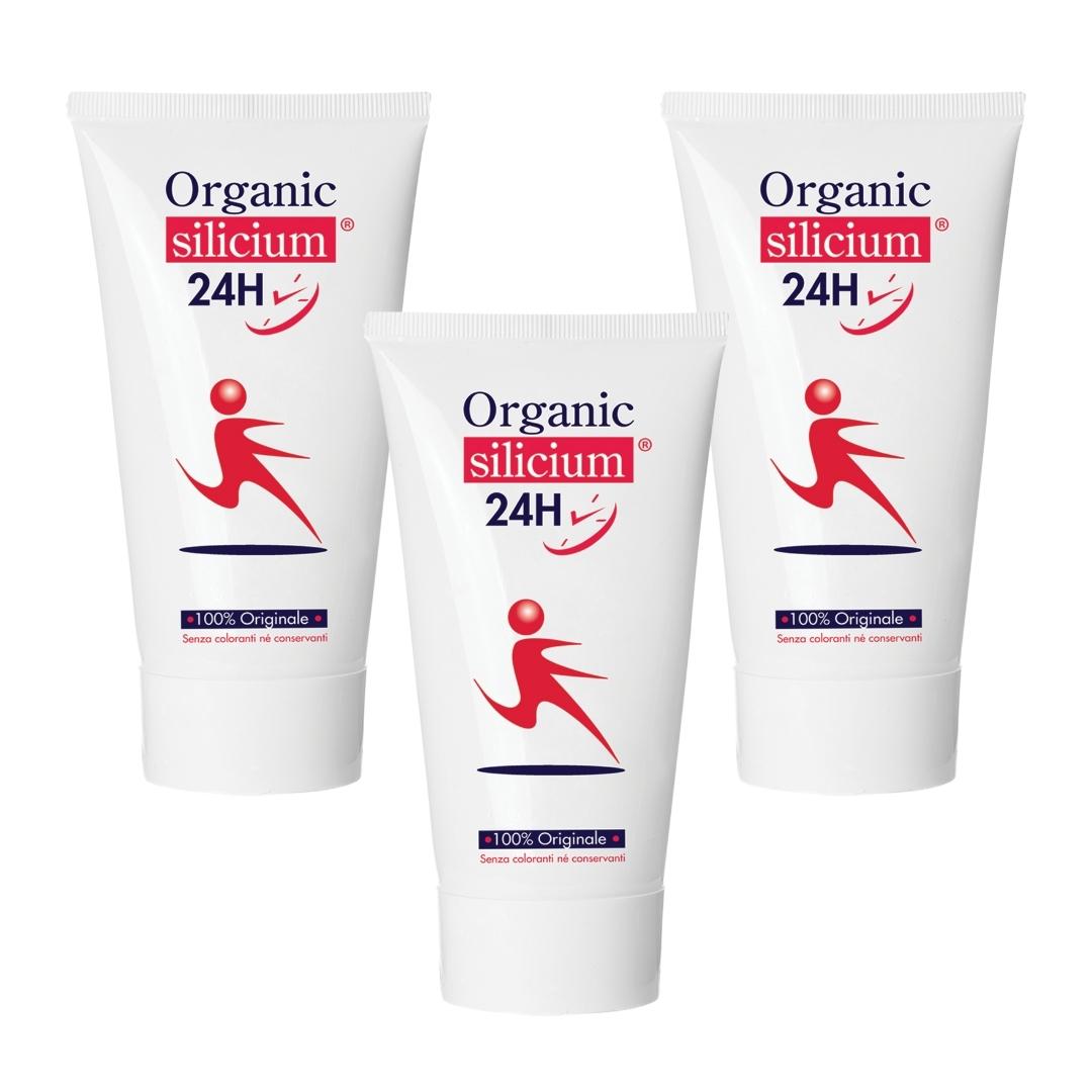 Crema Organic silicium 24H - 200ml - per dolori muscolari e articolari - Ingredienti naturali