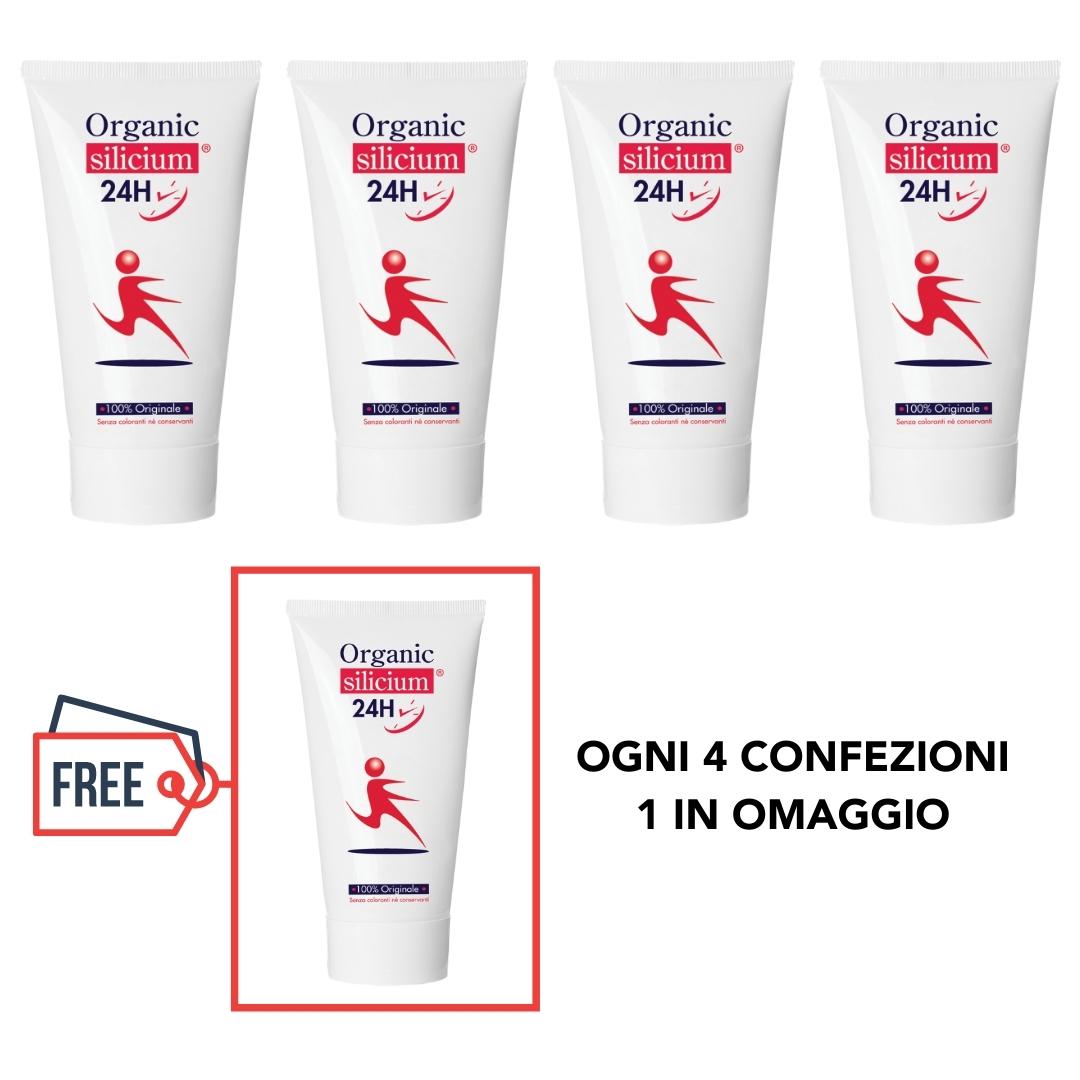 Crema Organic silicium 24H - 200ml - per dolori muscolari e articolari - Ingredienti naturali