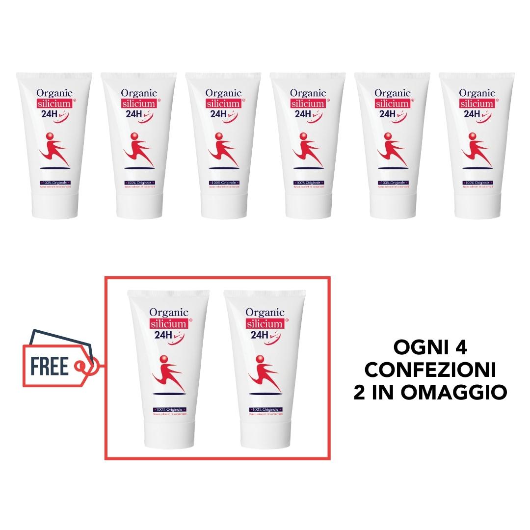 Crema Organic silicium 24H - 200ml - per dolori muscolari e articolari - Ingredienti naturali