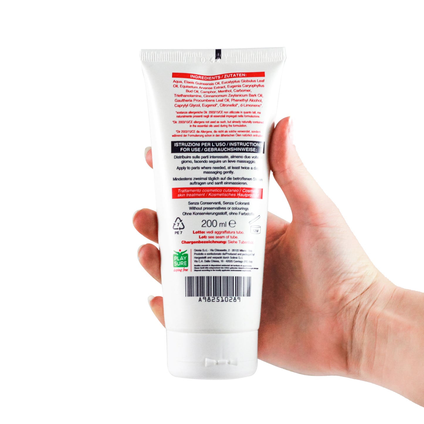 Crema Organic silicium 24H - 200ml - per dolori muscolari e articolari - Ingredienti naturali